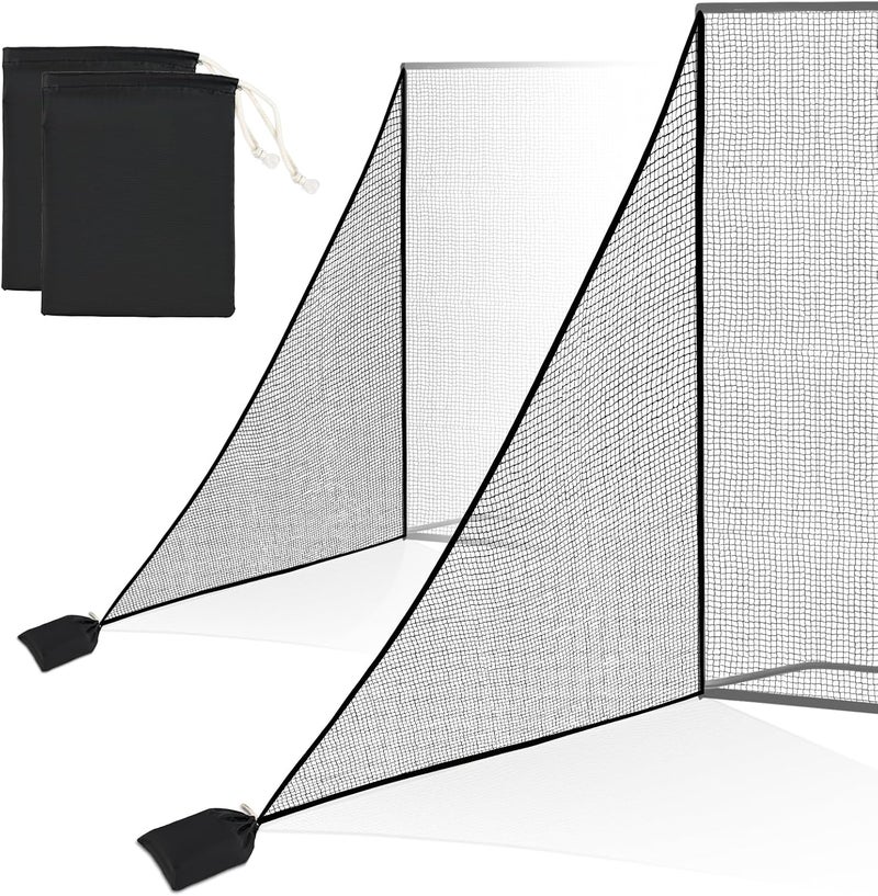 ParPeak Golf Hitting Nets Shank Net Attachment, 7 * 10/7 * 7FT Heavy Duty Side Net Barrier Net for Golf, Baseball, Hockey with Sandbag - Image 1